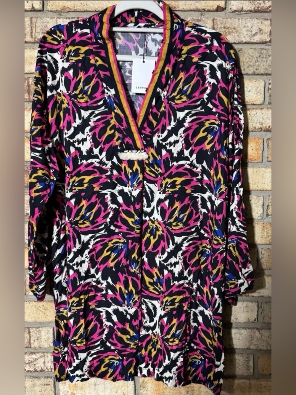 SAPPHIRE Multicolor Abstract Print Top Small NWT